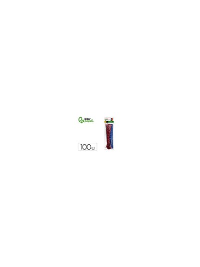 Limpiapipas de chenilla liderpapel 30 cm colores brillantes surtidos bolsa de 100 unidades