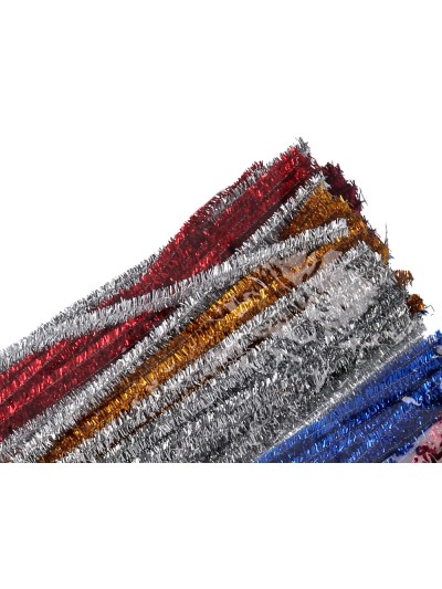 Limpiapipas de chenilla liderpapel 30 cm colores brillantes surtidos bolsa de 100 unidades