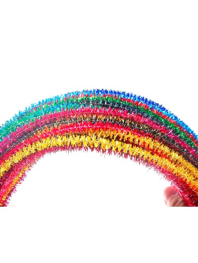 Limpiapipas de chenilla liderpapel 30 cm colores brillantes surtidos bolsa de 100 unidades