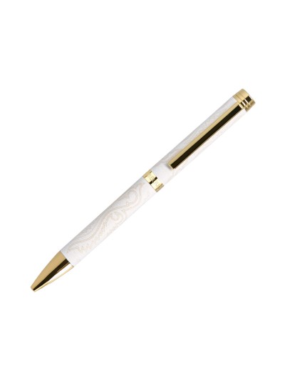 Boligrafo belius wild west aluminio color crema dorado tinta color azul caja de diseño