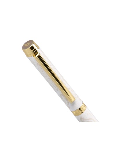 Boligrafo belius wild west aluminio color crema dorado tinta color azul caja de diseño