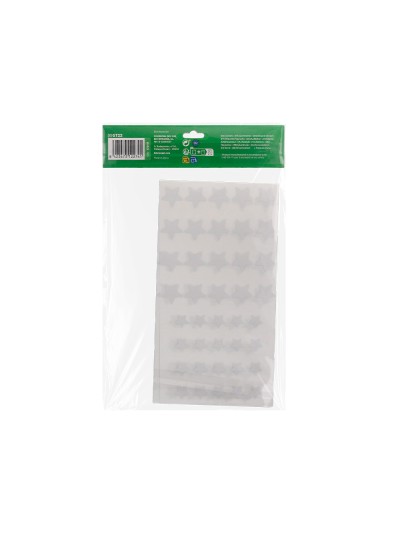 Gomets liderpapel autoadhesivo estrellas plateadas surtidas bolsa de 5 hojas con 200 unidades
