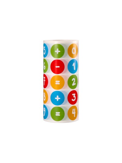 Gomets liderpapel autoadhesivo redondo numeros 20 mm colores surtidos rollo de 1000 unidades en caja de carton