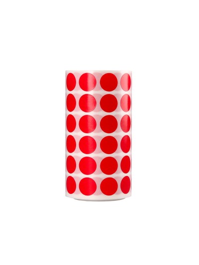 Gomets liderpapel autoadhesivo circulos 15 mm rojo rollo de 2500 unidades en caja de carton