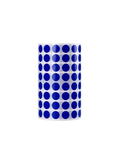 Gomets liderpapel autoadhesivo circulos 10,5 mm azul rollo de 6000 unidades en caja de carton