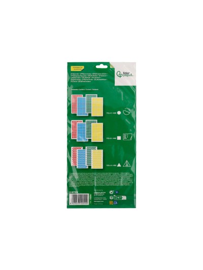 Gomets liderpapel figuras surtidas bolsa de 12 hojas figuras geometricas pequeñas colores surtidos