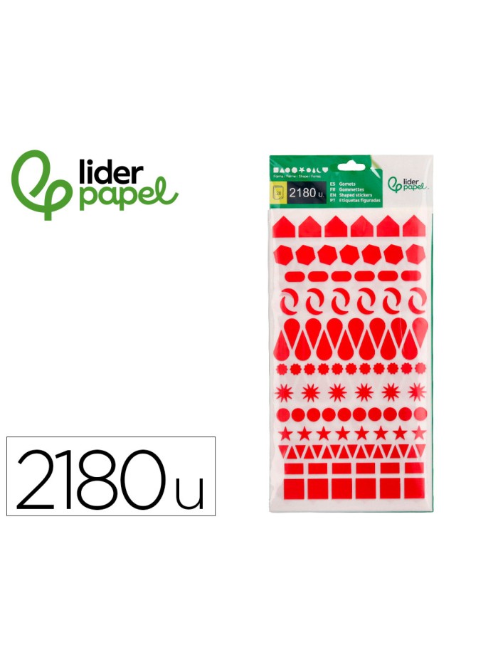 Gomets liderpapel figuras surtidas bolsa de 20 hojas circulos triangulos estrellas cuadrados colores surtidos Gomets liderpapel figuras surtidas bolsa de 20 hojas circulos triangulos estrellas cuadrados colores surtidos