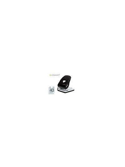 Taladrador q-connect kf14221 2 taladros color negro abertura 3,5 mm capacidad 40 hojas