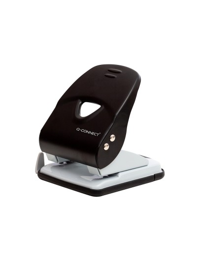 Taladrador q-connect kf14221 2 taladros color negro abertura 3,5 mm capacidad 40 hojas
