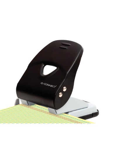 Taladrador q-connect kf14221 2 taladros color negro abertura 3,5 mm capacidad 40 hojas