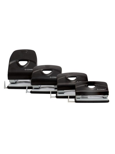 Taladrador q-connect kf14221 2 taladros color negro abertura 3,5 mm capacidad 40 hojas