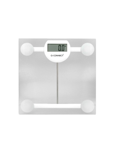Bascula baño q-connect digital con pantalla lcd precision 100 gr capacidad de 5 kg a 180 kg 300x300x22mm