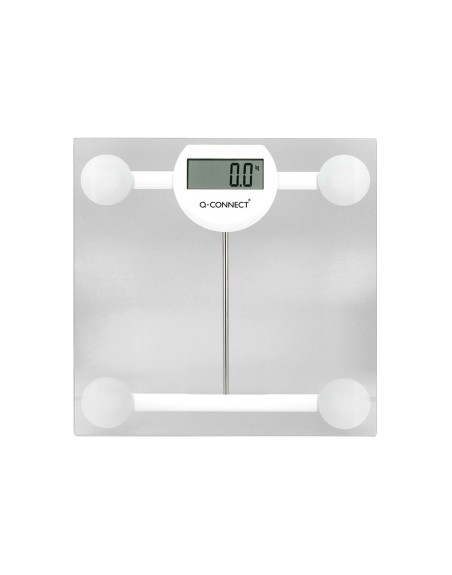 Bascula baño q-connect digital con pantalla lcd precision 100 gr capacidad de 5 kg a 180 kg 300x300x22mm