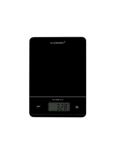 Bascula precision q-connect digital con pantalla lcd precision 1 gr capacidad de 5 gr a 15 kg 240x170x17,5mm