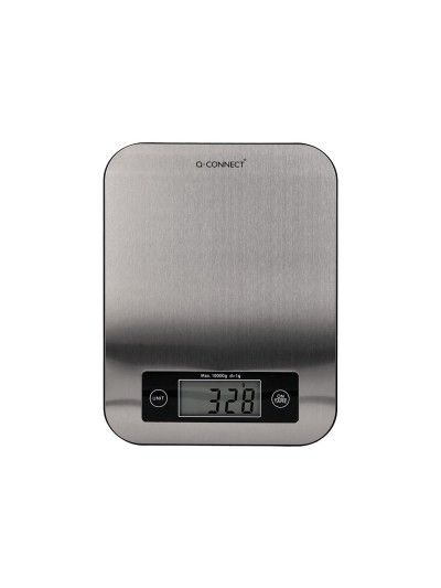 Bascula precision q-connect digital con pantalla lcd precision 1 gr capacidad de 5 gr a 10 kg 215x165x16mm