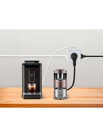 Regleta q-connect de cubo enchufe multiple power cube 5 en 1 cable de 1,4 mt 5 tomas de corriente 75x75x112mm