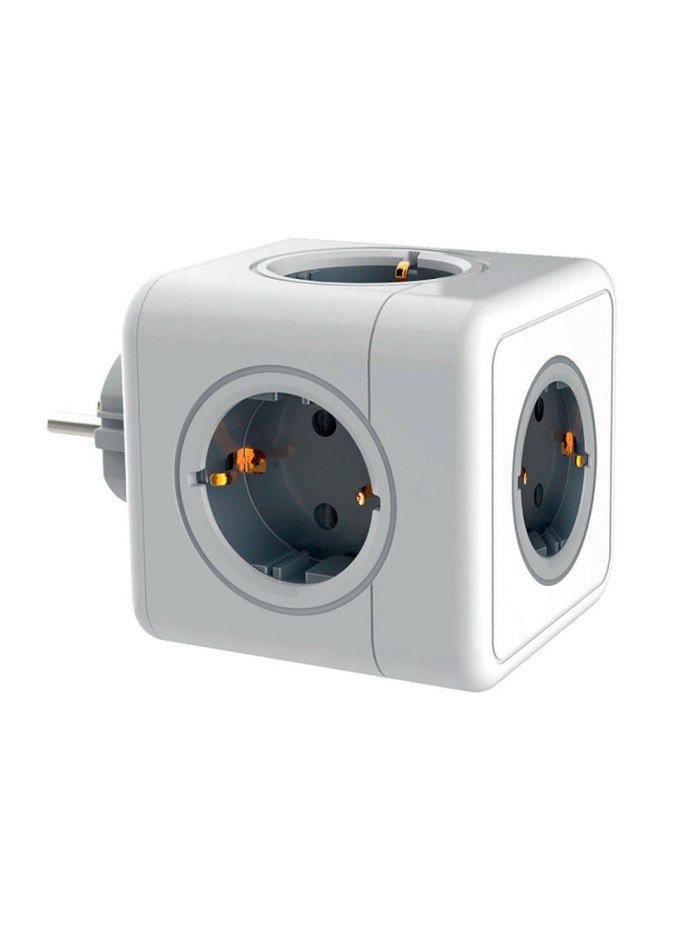 Regleta q-connect de cubo enchufe multiple power cube 5 en 1 directo a pared 5 tomas de corriente 75x75x112mm Regleta q-connect de cubo enchufe multiple power cube 5 en 1 directo a pared 5 tomas de corriente 75x75x112mm