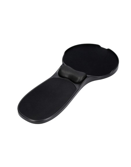 Reposabrazos ergonomico q-connect con alfombrilla de raton y apoyo de muñeca color negro 220x140x480 mm