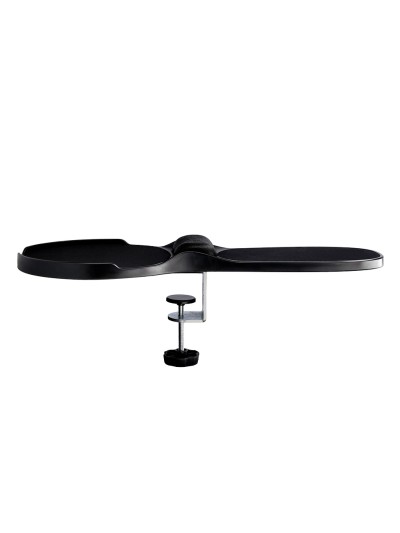 Reposabrazos ergonomico q-connect con alfombrilla de raton y apoyo de muñeca color negro 220x140x480 mm