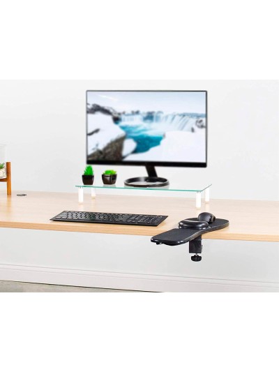 Reposabrazos ergonomico q-connect con alfombrilla de raton y apoyo de muñeca color negro 220x140x480 mm