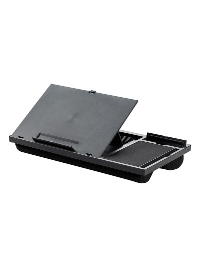 Soporte q-connect ancho para portatil movil raton hasta 17/' ajustable 7 angulos diferentes color negro