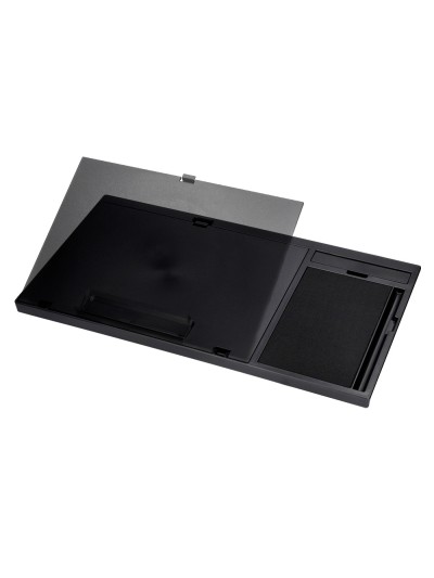Soporte q-connect ancho para portatil movil raton hasta 17/' ajustable 7 angulos diferentes color negro