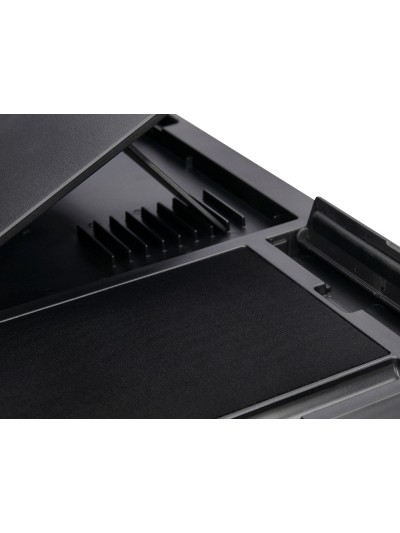 Soporte q-connect ancho para portatil movil raton hasta 17/' ajustable 7 angulos diferentes color negro