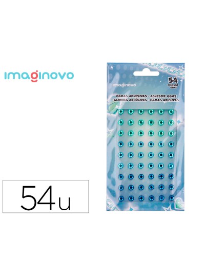 Pegatinas imaginovo gemas verdes y azules brillantes con relieve para todas superficies 190x105 mm en