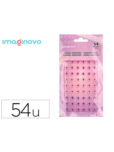 Pegatinas imaginovo gemas rosas y moradas brillantes con relieve para todas superficies 190x105 mm en