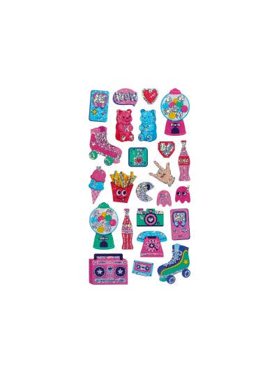 Pegatinas imaginovo diseños surtidos hobbies con brillo 214x100 mm en blister