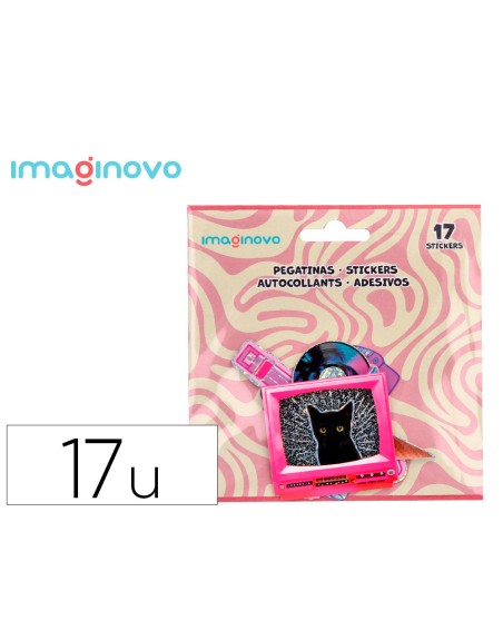 Pegatinas imaginovo retro diseños surtidos para ordenador 145x140 mm en blister
