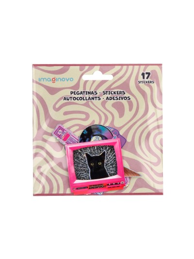 Pegatinas imaginovo retro diseños surtidos para ordenador 145x140 mm en blister