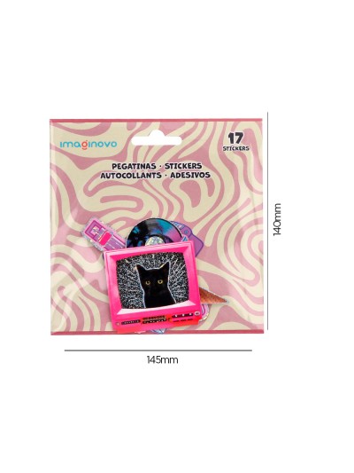 Pegatinas imaginovo retro diseños surtidos para ordenador 145x140 mm en blister