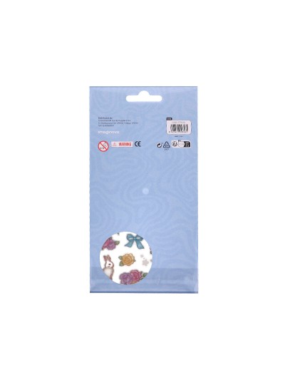 Pegatinas imaginovo flores y conejos de papel 190x104 mm en blister