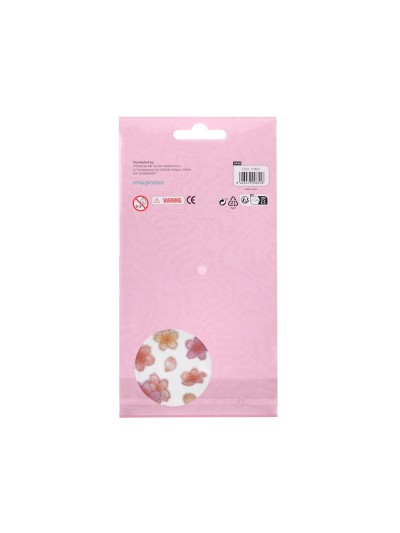 Pegatinas imaginovo flores rosas de papel 190x104 mm en blister