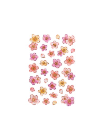 Pegatinas imaginovo flores rosas de papel 190x104 mm en blister