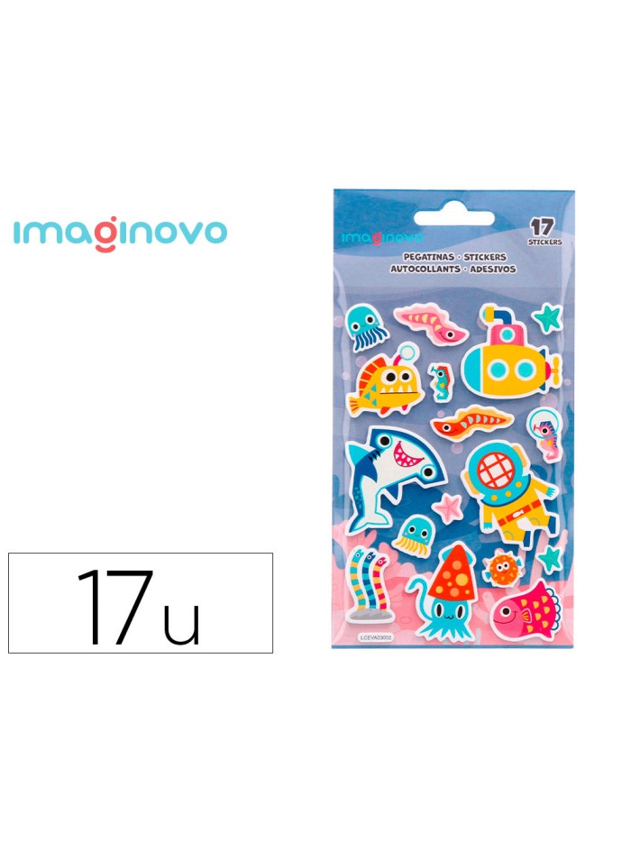 Pegatinas imaginovo luminosas submarino con relieve 190x105 mm en blister Pegatinas imaginovo luminosas submarino con relieve 190x105 mm en blister