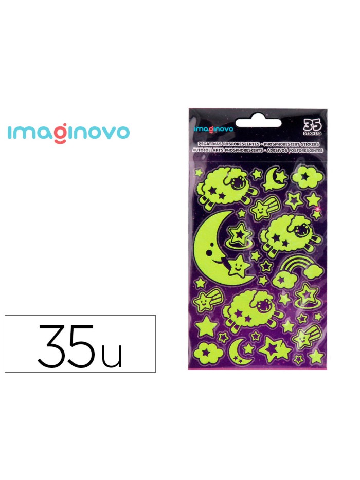Pegatinas imaginovo luminosas luna con relieve 250x145 mm en blister Pegatinas imaginovo luminosas luna con relieve 250x145 mm en blister