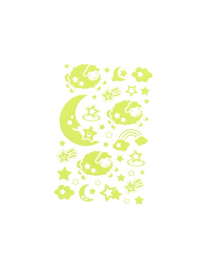 Pegatinas imaginovo luminosas luna con relieve 250x145 mm en blister