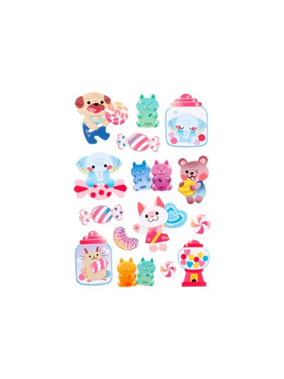 Pegatinas imaginovo dulces magic dreams con relieve 210x130 mm en blister
