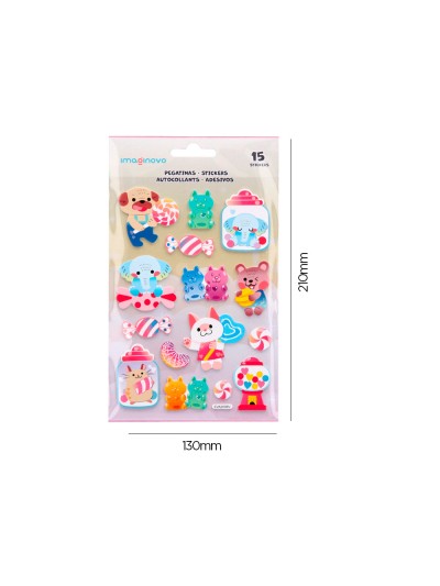 Pegatinas imaginovo dulces magic dreams con relieve 210x130 mm en blister