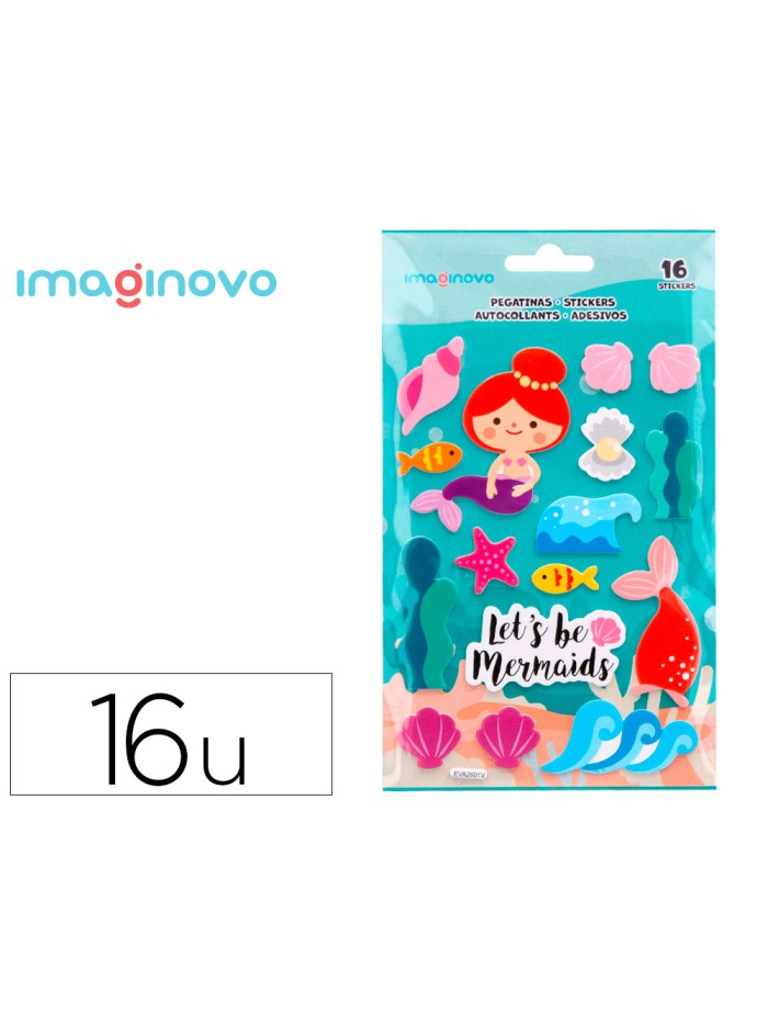 Pegatinas imaginovo sirenas magic dreams con relieve 210x130 mm en blister Pegatinas imaginovo sirenas magic dreams con relieve 210x130 mm en blister