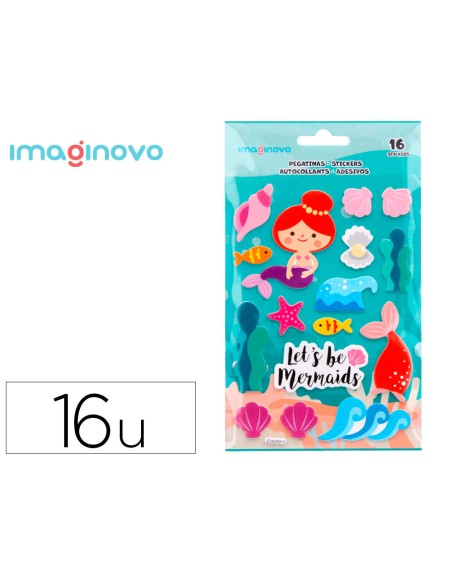 Pegatinas imaginovo sirenas magic dreams con relieve 210x130 mm en blister