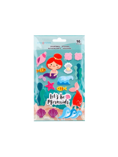 Pegatinas imaginovo sirenas magic dreams con relieve 210x130 mm en blister