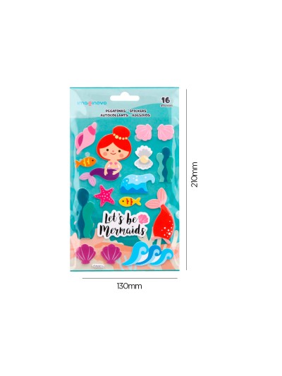 Pegatinas imaginovo sirenas magic dreams con relieve 210x130 mm en blister