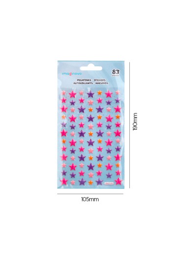 Pegatinas imaginovo estrellas magic dreams con relieve 190x105 mm en blister