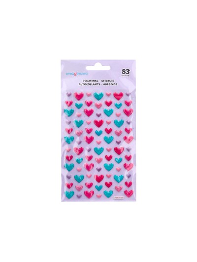 Pegatinas imaginovo corazones magic dreams con relieve 190x105 mm en blister