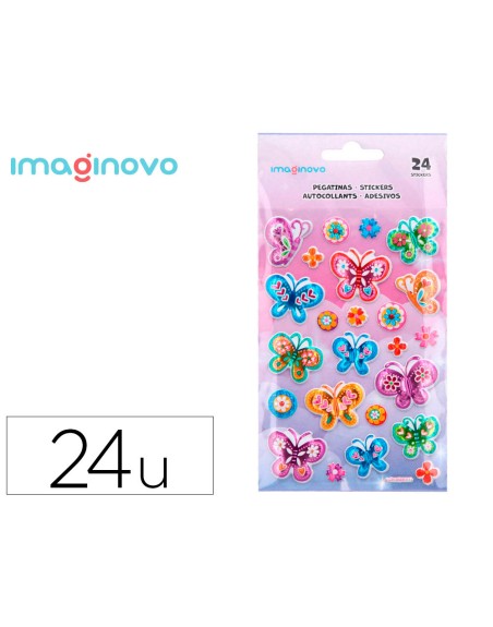 Pegatinas imaginovo mariposas magic dreams con relieve 190x105 mm en blister