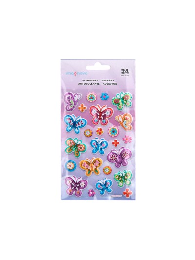 Pegatinas imaginovo mariposas magic dreams con relieve 190x105 mm en blister