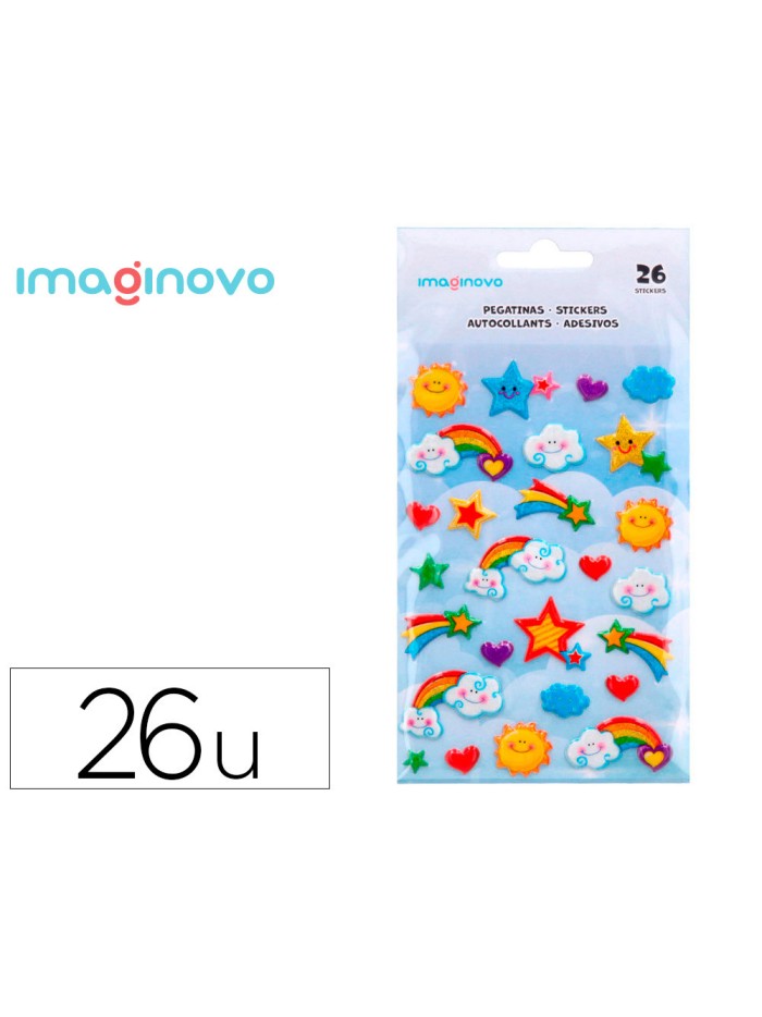 Pegatinas imaginovo arcoiris magic dreams con relieve 190x105 mm en blister Pegatinas imaginovo arcoiris magic dreams con relieve 190x105 mm en blister